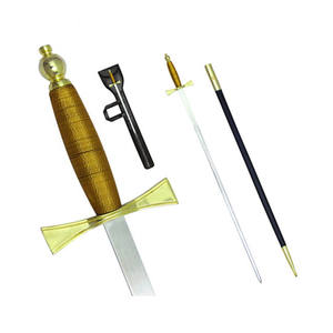 Espada Masónica Decorativa para Uso Ritual, Espada Ceremonial de los Caballeros Templarios, Espada Masónica de los Masones, OEM, Acero de Damasco y Latón - Product Image 1