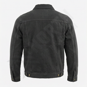 Veste en jean réversible pour homme, style universitaire, col montant, design hiver, personnalisable, style urbain – Grande Vente - Product Image 2