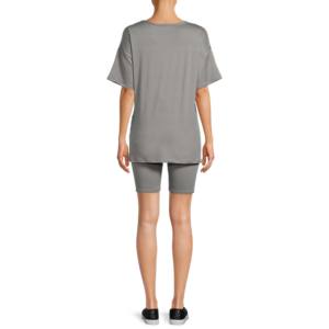 Ensembles courts en coton été 2026 pour femmes, tenues de sport personnalisées 2 pièces, shorts cyclistes et t-shirts, ensembles de fitness pour femmes - Product Image 4