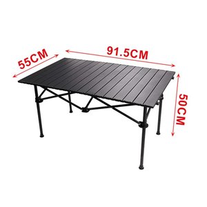 * OUTLET * tavolo pieghevole per esterni, 91.5x55x50cm, nero, con borsa per il trasporto-casa e giardino/giardino e giardinaggio - Product Image 2