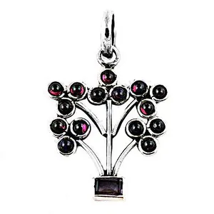 Collier pendentif géométrique en or 18 carats et argent 925, grenat, zircon, diamant, perle, tendance, plaqué rhodium, pour femme, à porter au quotidien, cadeau - Product Image 2