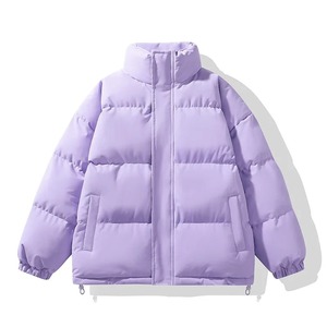 เสื้อโค้ทแจ็กเก็ตขนเป็ดผู้ชาย2021มีซิปปิดสีทึบและคอตั้งผ้าใบแจ๊กเก็ตมีกระเป๋าฤดูหนาวฤดูใบไม้ร่วง - Product Image 4