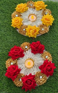 Rangoli ตกแต่งอินเดีย, Diwali Diya, ที่วางชาตกแต่ง, เชิงเทียน, ตกแต่งห้อง pooja โถเทียน, ของตกแต่งอินเดีย - Product Image 3