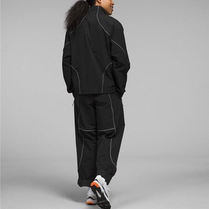 Survêtements en nylon pour hommes OEM Survêtements en nylon et polyester coupe-vent avec passepoil réfléchissant Ensemble de joggings légers personnalisés - Product Image 6