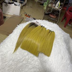 Paquets de cheveux humains droits d'os blonds de qualité supérieure 1B/Burg paquets d'extension de cheveux bon marché en gros cheveux bruts vietnamiens - Product Image 5