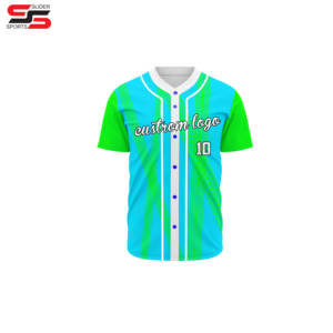 Maillot de baseball imprimé personnalisé sublimation uniforme avec boutons 2025 broderie de vêtements de baseball et softball de haute qualité - Product Image 6