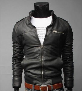 Veste de moto pour hommes, nouveau manteau en cuir PU d'automne et d'hiver - Product Image 6