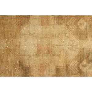 Tapis, 2,4 x 13,3 pieds, tapis vintage, tapis floral brun en laine - Product Image 5