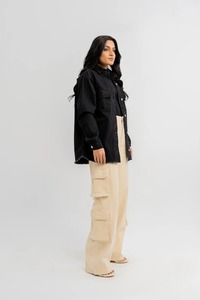 Vente en gros manteaux et vestes en jean grande taille pour femmes hiver personnalisé 2025 vestes en jean boutonnées à la mode - Product Image 3