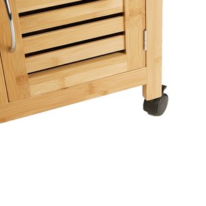 Étagère de cuisine mobile KIBamboo KIB010 au design moderne avec armoires 52x32x84cm en chêne - Product Image 3