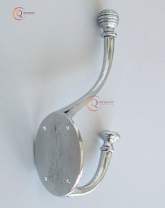 Crochets muraux en acier inoxydable plaqués brillants cintre pour salle de bain porte murale Robe pour accrocher des clés vêtements serviette crochet approvisionnement - Product Image 1
