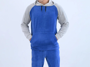 <b>Men</b> Warm Sweat Suit Set Long Sleeve <b>Pullover</b> Winter <b>Men</b> Sweat Suit Set Contrast Color Cotton Polyester Sweat Suits - Product Image 6