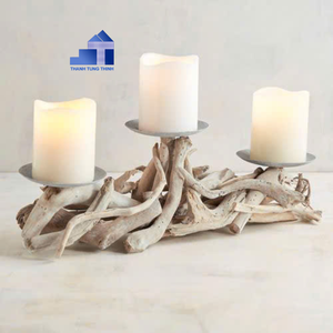 Bougeoir en bois écologique et durable de qualité supérieure Centre de table poli pour idéal pour la décoration de la maison au Vietnam - Product Image 1