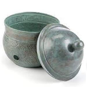 Support de tuyau d'arrosage avec couvercle Pot de tuyau d'arrosage de jardin à vendre Pot de tuyau d'arrosage en acier pour le jardin Design luxueux fait à la main Décoratif - Product Image 2