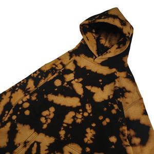 Sudadera con Capucha Tie and Dye para Hombre, Alta Calidad, 100% Algodón, Lavado Ácido, Serie High Street, Lavado con Piedras, Estilo Vintage - Product Image 3