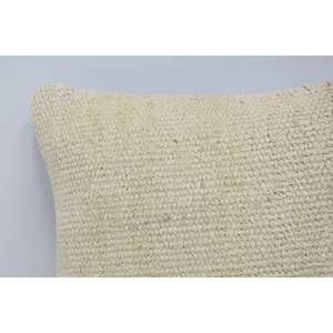 Oreiller Patchwork Kantha en laine beige 16x16 pouces coussin décoratif tissé brodé Vintage carré impression Portable literie sol - Product Image 2