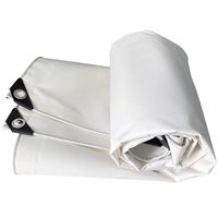 Bâche en polyester non tissé blanc haute résistance, imperméable et robuste pour usage extérieur