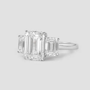 Premium <b>Emerald</b> Solitaire Engagement Ring <b>Set</b> Moissanite Gold Bridal <b>Jewelry</b> 10K Gold Wedding OEM ODM Manufacturer - Product Image 5