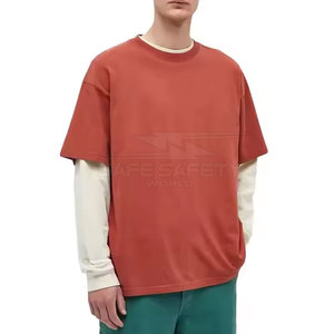 เสื้อยืดผ้าแคนวาสสำหรับผู้ชายผ้าฝ้าย100% ระบายอากาศได้ดีทรงหลวมเสื้อผ้าลำลองและฤดูร้อนดีไซน์ใหม่ - Product Image 1