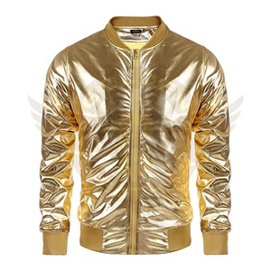 OEM ODM coupe-vent d'hiver unisexe brillant logo brodé marque universitaire finition satinée Lettermen Bomber Varsity Style imperméable - Product Image 1