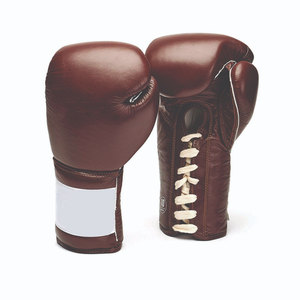 Gants de boxe Pro Meilleure vente de cuir de combat mélangé avec lacets couleur personnalisée 8oz 10oz 12oz 14oz 16oz vente en gros OEM personnalisé - Product Image 5