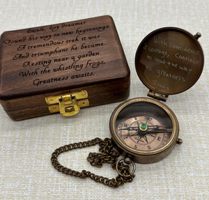 HandmadePersonalized Compass,Sundial Compass, Anniversary Gift, Husband Gifts, Couples Gift, Christmas GiftsHigh Quality Item - Product Image 2