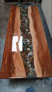 Traer resina y madera, la mejor calidad, muebles de lujo para el hogar, madera maciza de nogal, restaurante, comedor, café, río, cocina, epoxi - Product Image 5