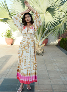 Robe longue de Bohème à manches froides pour femmes - Product Image 2