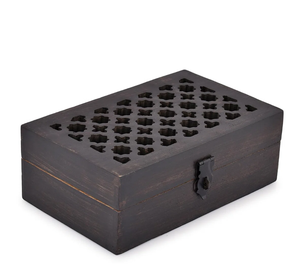 Sculptures rectangulaires en bois complexes faites à la main Maison et décoration Artisanat en bois Beaux panneaux muraux et boîtes - Product Image 1