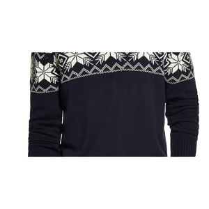 Suéter Vintage para Hombre, Talla Grande, Color Azul Marino, Resistente a la Intemperie, con Patrón de Copos de Nieve, 100% Algodón - Product Image 3