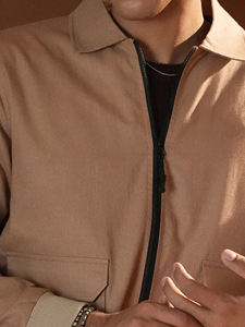 Blouson matelassé d'extérieur avec doublure rembourrée, style bomber, léger, streetwear, coupe-vent d'automne, avec fermeture éclair - Product Image 3