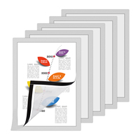 Porte-documents magnétique amovible en silicone UCI à libération d'air, taille personnalisable, organisateur de fichiers mural réutilisable avec poche pour documents