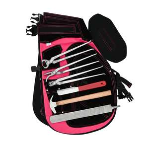 Meilleur ensemble d'outils de maréchal-ferrant en cuir durable, comprenant un tablier, des chaps, des pinces à sabots en acier inoxydable, un tire-clous, un marteau et une râpe double face - Product Image 1