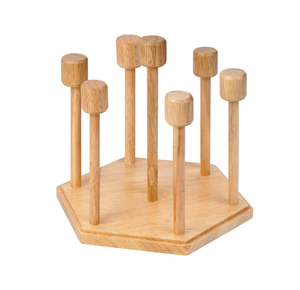 Estante de soporte de vidrio de madera La mejor calidad Hecho a mano Nuevas artesanías 6 Soporte de soporte de vidrio Fabricación Precio más bajo - Product Image 5
