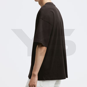 เสื้อยืดผ้าฝ้ายคุณภาพสูงสําหรับผู้ชายเปล่าน้ําหนักหนักขนาดใหญ่พร้อมตัวเลือกหลายสีเสื้อยืดชายผลิตในปากีสถาน - Product Image 5