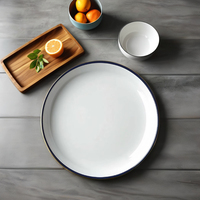 Plateau de service artisanal en métal laqué blanc brillant minimaliste WB INC INDIA, couleur personnalisée pour une utilisation décorative à la table