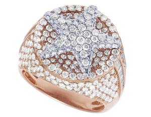Unique Star Design Moissanite <b>Ring</b> for <b>Men</b> Iced Out 925 <b>Silver</b> Hip Hop Jewelry - Product Image 3