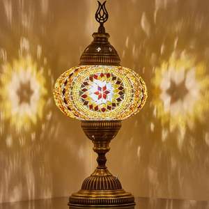 Handcrafted Aluminum Mosaic Lamp For Classic Interior Decor Adding <b>Old</b> World Charm With Warm Light Effect - Product Image 2