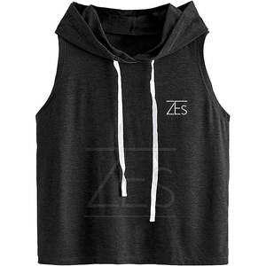 Top Selling Fitness Wear <b>Sleeveless</b> <b>Hoodies</b> Low MOQ <b>Men</b> <b>Sleeveless</b> <b>Hoodies</b> Made In Pakistan - Product Image 1
