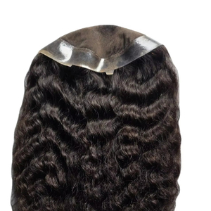 Cheveux Remy pour femmes, dentelle suisse, style vague profonde et vague naturelle, technique monofilament, Taz Hair Bd, dentelle indienne, base PU - Product Image 4