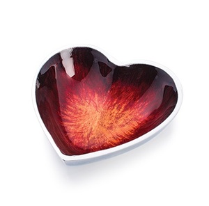 Cuenco para servir de aluminio de forma redonda de diseño elegante, Color esmalte rojo para el hogar y vajilla de Hotel, cuencos para servir frutas - Product Image 5