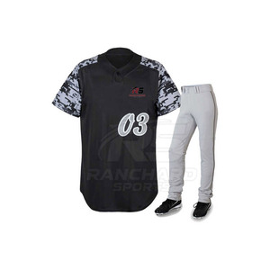 Ensemble d'uniformes de baseball personnalisés, maillot et pantalon d'équipe, vente en gros, ensemble de maillot et de pantalon de baseball, logo personnalisé, vêtements de sport d'équipe - Product Image 1