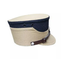 Sombrero Kepi de cuero de Napa contemporáneo Carlo Forti, tocado italiano de lujo, estilo glamoroso, versión más ligera, Unisex para hombres y mujeres