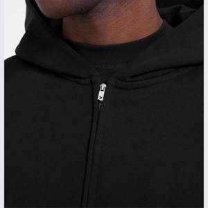 Basics <b>Men</b> <b>Zipper</b> <b>Hoodie</b> Cotton Blended Casual Streetwear Custom Logo Solid Color Wholesale OEM Heavyweight Fleece Winter - Product Image 5