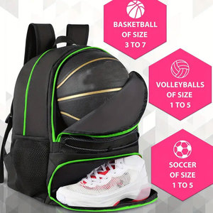 Mochila deportiva de poliéster con logotipo informal Unisex para jóvenes, forro de algodón, bolsa de viaje suave ligera de secado rápido para gimnasio de fútbol - Product Image 5