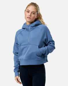 Usine directe Logo personnalisé Oasis bleu goutte épaule femmes Sierra à capuche Anti-rides et respirant sweats à capuche femmes sweat à capuche zippé - Product Image 6