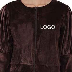 Velour ชุดวอร์มกำมะหยี่สำหรับผู้หญิง, ชุดเสื้อผ้าสองชิ้นมีฮู้ดแขนยาวคอปกกางเกงชุดวิ่งกีฬา - Product Image 2