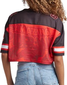 Digital Printing Women's <b>Spiderman</b> Novelty Fashion Crop Baseball Jersey S-XL Sizes Softball Wear <b>Shirt</b> - Product Image 5