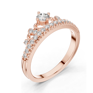 Bague pour femme en diamant de laboratoire 0,364 CT, clarté VVS-VS EF, or 18 carats, 14 carats, 10 carats et argent 925, or rose, or jaune, or blanc - Product Image 6