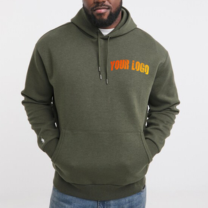 Luxe Hip Hop sweats hommes blanc 100% coton pull hommes coupe ample à capuche Streetwear surdimensionné poids lourd à capuche à capuche - Product Image 4